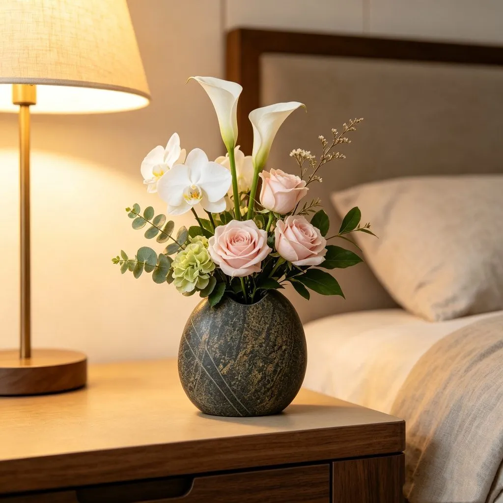 Natural river stone vase