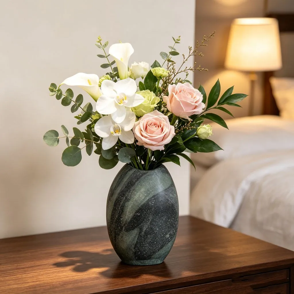 Natural river stone vase